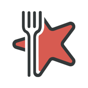 Te logo of Restaurant Guru with a red star and a fork